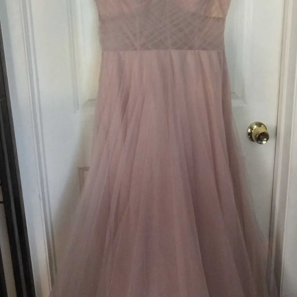 La Femme Illusion A-Line Tulle Ball Gown Size 14 - Picture 7 of 15